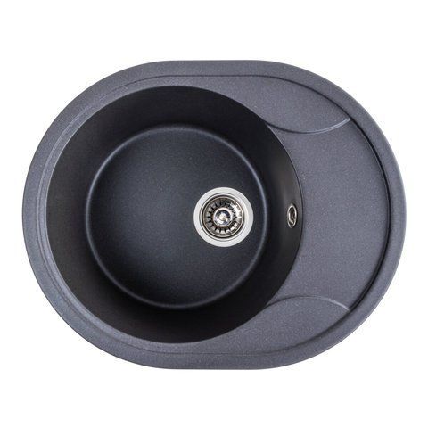 Гранітна мийка для кухні Platinum 5847 ONYX матовий Моріон 41622 фото