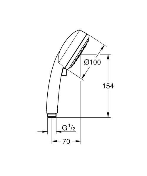 New Tempesta Cosmopolitan 100 Ручний душ, 2 режими струменю (27571002) 27571002 фото