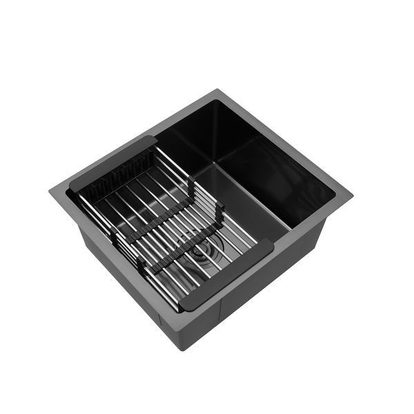 Кухонна мийка Kroner KRP Schwarze - 4843HM PVD (3.0/1.0 мм) CV022792 фото