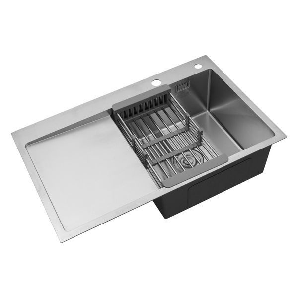 Комплект подрібнювач та кухонна мийка Kroner KRP Geb&uuml;rstet - 7849RHM ST62521 фото