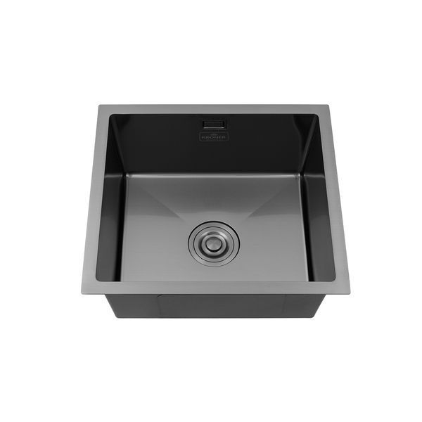 Кухонна мийка Kroner KRP Schwarze - 4843HM PVD (3.0/1.0 мм) CV022792 фото