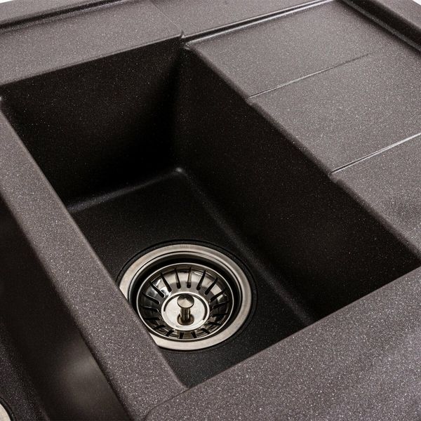 Гранітна мийка для кухні Platinum 7850W TOSKANA матовий Гренадін 40386 фото