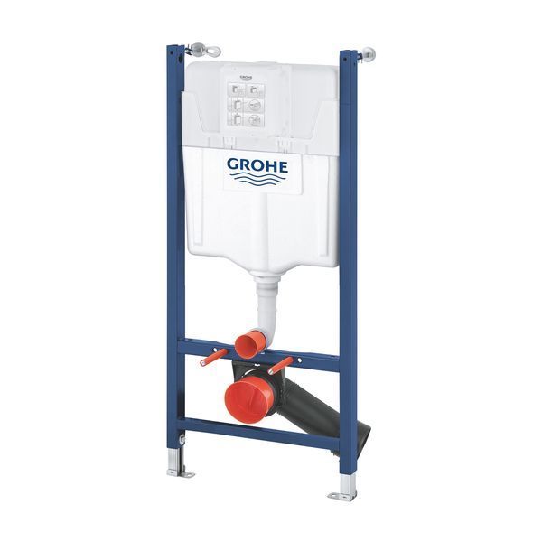 Комплект 4 в 1: Инсталляция Grohe Solido 2 в 1 38971000 + Панель смыва для унитаза Grohe Even Black 38966KV0 + Унитаз безободочный Kroner Oker WHI533536 RIMLESS с сиденьем Slim Duroplast / Soft-close6 (38971966KV0KO53R) CV036756 фото