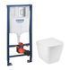 Комплект 4 в 1: Инсталяция Grohe Rapid SL 3 в 1 38772001 + Унитаз безободковый Kroner Eifel WHI493436 RIMLESS с сиденьем Slim Duroplast / Soft-close / Quick relase KE493436WHIR (38772001KE493436) CV033816 фото 1