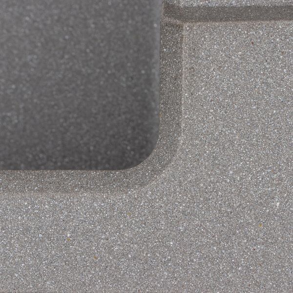 Гранітна мийка для кухні Platinum 7843 SOLID матовий Сірий мусон 42248 фото
