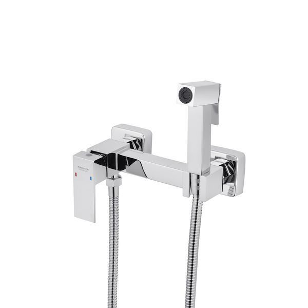 Набор для гигиенического душа со смесителем Kroner KRP Edelstahl Kubus - CHR052 CV031896 фото