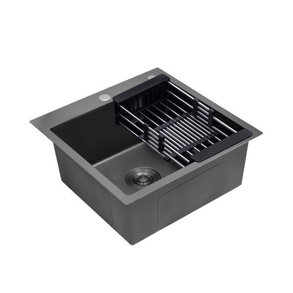 Комплект измельчитель и кухонная мойка KRP Schwarze - 5050HM PVD ST142420 фото