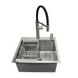 Комплект кухонної мийки Kroner KRP Geb&uuml;rstet 50х50HM ST15 BLK SL43895 фото 1
