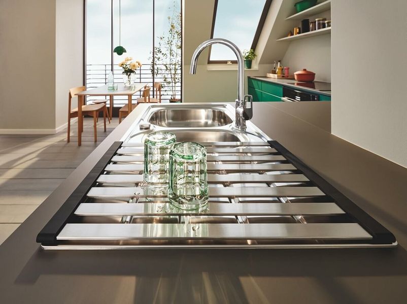Комплект кухонной мойки Platinum Handmade 60*50 PVD pl23744 фото
