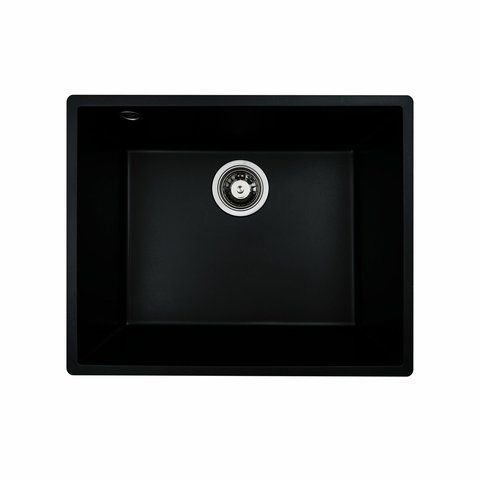 Гранітна мийка для кухні Platinum 5444 OASIS матова Чорна 3984 фото