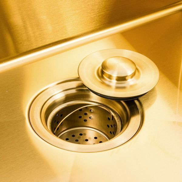Комплект кухонної мийки Platinum Handmade 60*50 PVD Gold NES-JL7 pl23522 фото