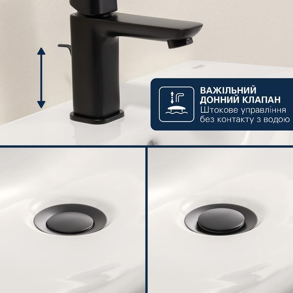 Смеситель для раковины Grohe QuickFix Dice S-Size 1018562430 с донным клапаном CV036196 фото