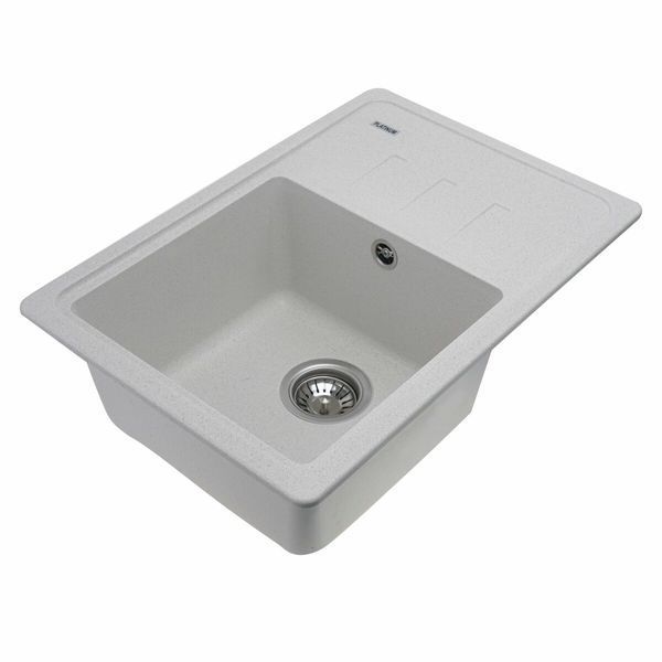 Гранитная мойка для кухни Platinum 6243 LIANA матовая Белая в точку 3759 фото