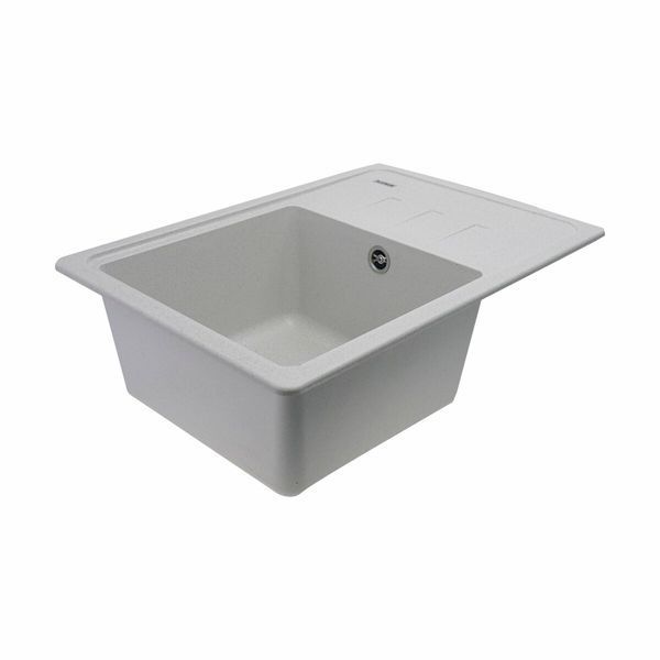 Гранитная мойка для кухни Platinum 6243 LIANA матовая Белая в точку 3759 фото