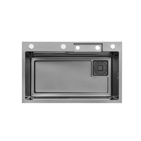 Комплект кухонной мойки Kroner KRP Schwarze - SET7546HM PVD ST02277 фото