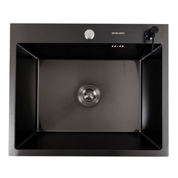 Комплект кухонної мийки Valeso 60х50HM PVD ST05 Grafite SL73597 фото