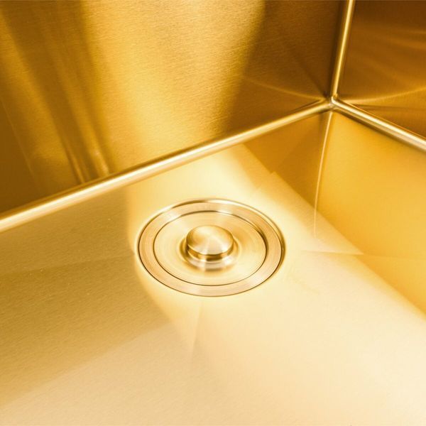 Комплект кухонної мийки Platinum Handmade 60*50 PVD Gold NES-JL7 pl23522 фото