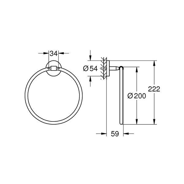 Тримач для рушників Grohe QuickFix Start Cosmopolitan 41167000 CV031780 фото