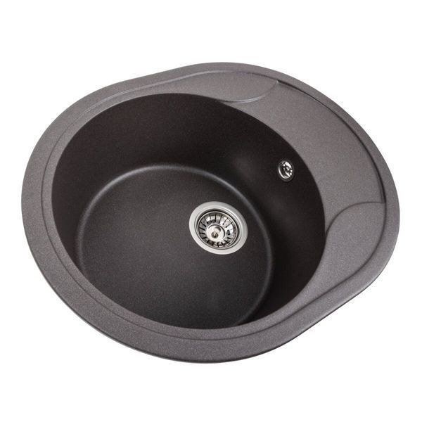 Гранітна мийка для кухні Platinum 5847 ONYX матовий Гренадін 40342 фото
