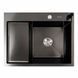 Кухонна мийка CM 65*50 R PVD чорна Platinum Handmade (круглий сифон 3.0/0.8) 44562 фото 1