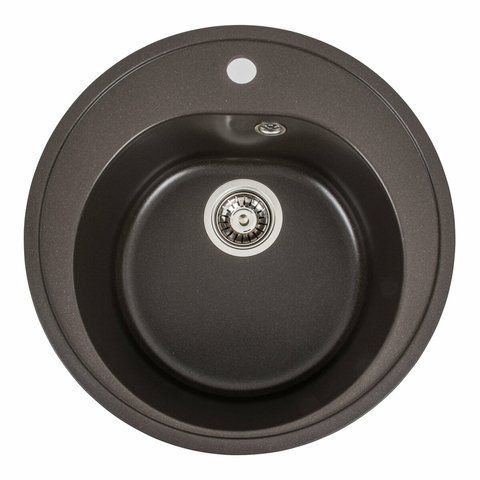 Гранітна мийка для кухні Platinum 510 LUNA матова Темна скеля 40331 фото