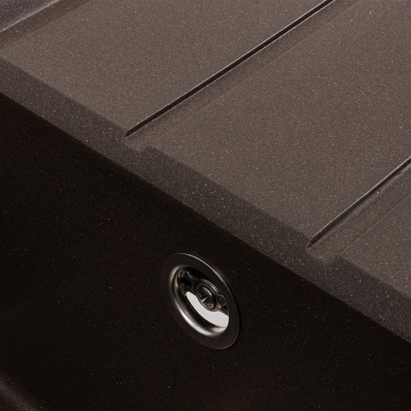 Гранітна мийка для кухні Platinum 7843 SOLID матова Темна скеля 42249 фото