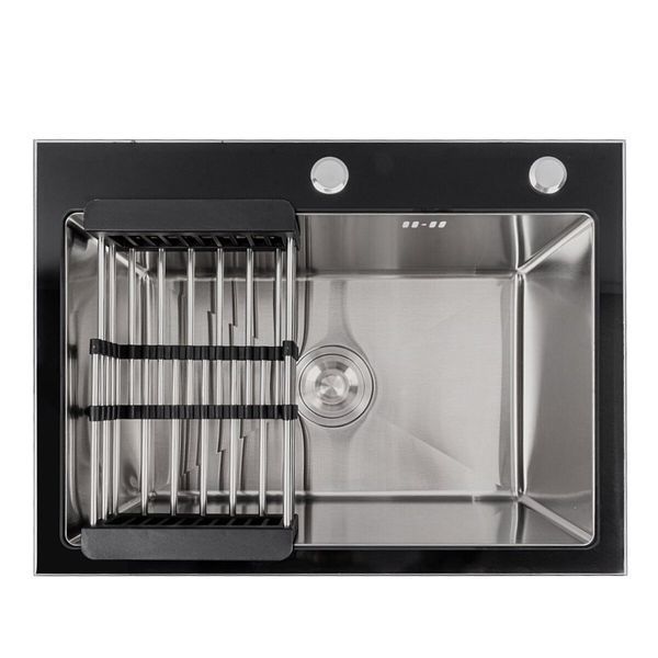 60*45 Мийка скляна Valeso Handmade BLACK GLASS 53378 фото