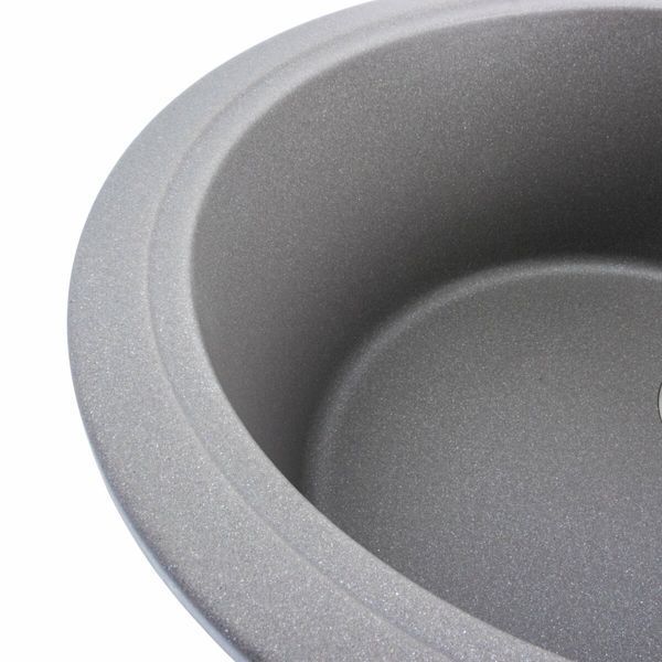 Гранитная мойка для кухни Platinum 5847 ONYX матовая (серый муссон) 38974 фото