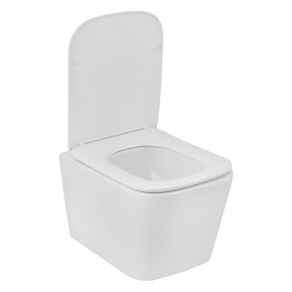 Комплект 4 в 1: Инсталляция Grohe Solido 2 в 1 38971000 + Панель смыва для унитаза Grohe Even 389662430 + Унитаз подвесной безобедочный Kroner Eifel WHI483429 TORNADO с сиденьем Slim Duroplast / Soft KE483429WHIT(38971966243KE48T) CV036759 фото