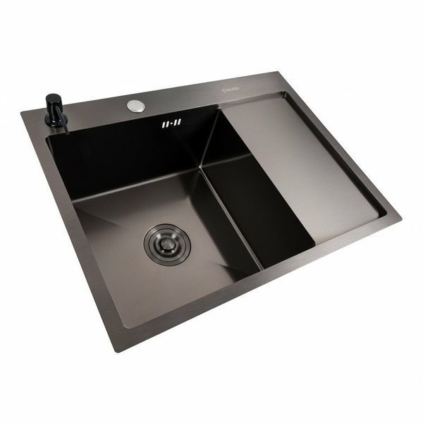 Комплект кухонної мийки Platinum Handmade CM 65*50 L PVD pl23562 фото
