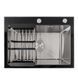 60*45 Мийка скляна Valeso Handmade BLACK GLASS 53378 фото 2