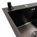 Комплект кухонної мийки Platinum Handmade CM 65*50 L PVD pl23562 фото 5