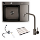 Комплект кухонної мийки Platinum Handmade CM 65*50 L PVD pl23562 фото 1