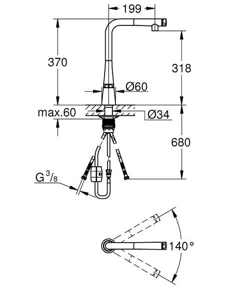Zedra SmartControl Змішувач для мийки (31593002) 31593002 фото