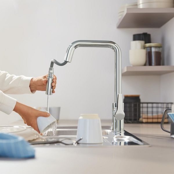 Смеситель для кухни с выдвижным изливом Grohe QuickFix Start 30631000 CV036255 фото