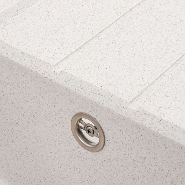 Гранітна мийка для кухні Platinum 7843 SOLID матовий Топаз 42251 фото
