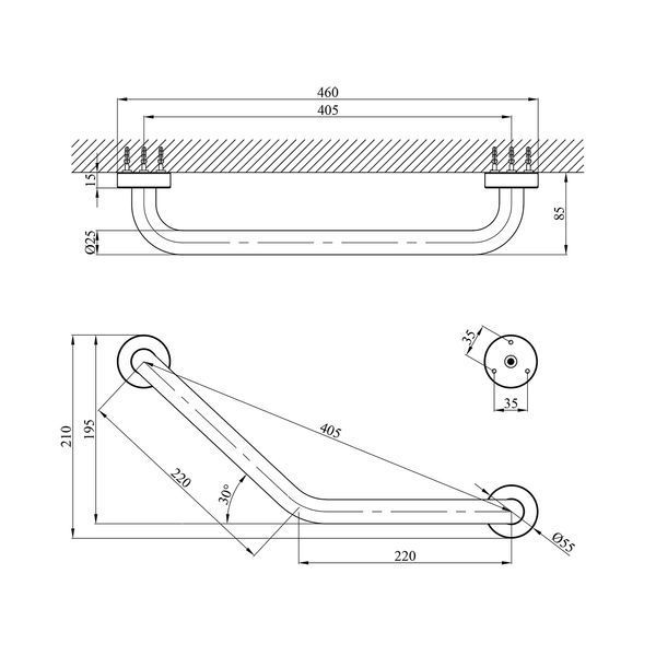 Поручень для ванни Kroner KRM Rizze - ACC3517 CV022918 фото