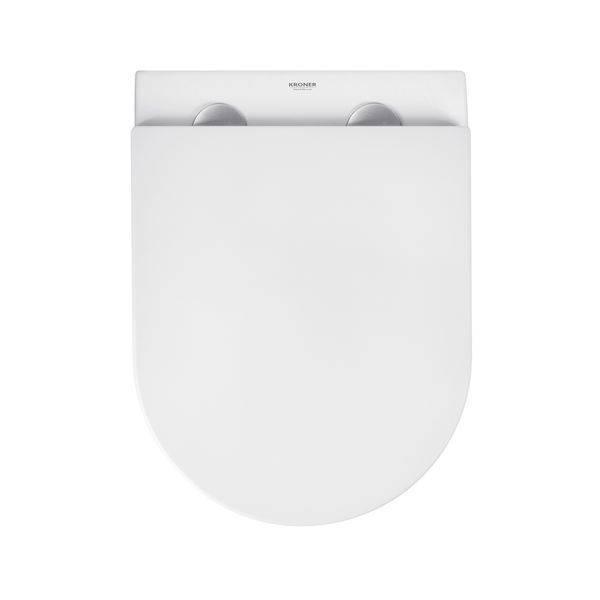 Комплект 4 в 1: Инсталляция Grohe Rapid SL 3 в 1 38772001 + Унитаз безободковый Kroner Harz WHI493736 RIMLESS с сиденьем Slim Duroplast / Soft-close / Quick relase KH493736WHIR (38772001KH493736) CV033817 фото