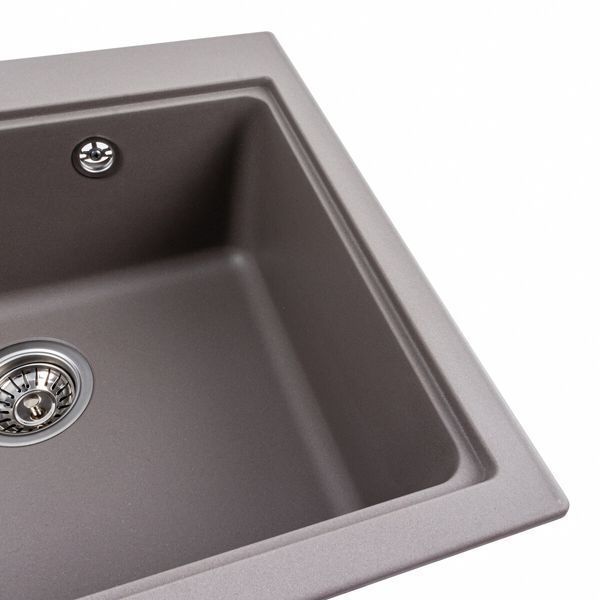 Гранітна мийка для кухні Platinum 5852 VESTA матова Дюна 41625 фото