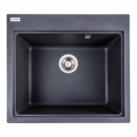 Гранітна мийка для кухні Platinum 5852 VESTA матовий Моріон 41626 фото