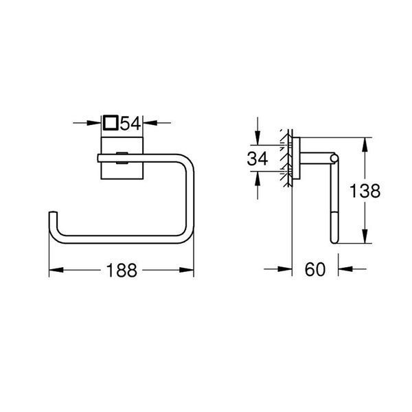 Полотенцедержатель Grohe QuickFix Start Cube 409752430 CV033758 фото