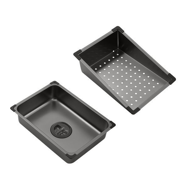 Кухонная мойка Kroner KRP Schwarze - SET7545NB PVD (3.0/0.8 мм) CV033805 фото