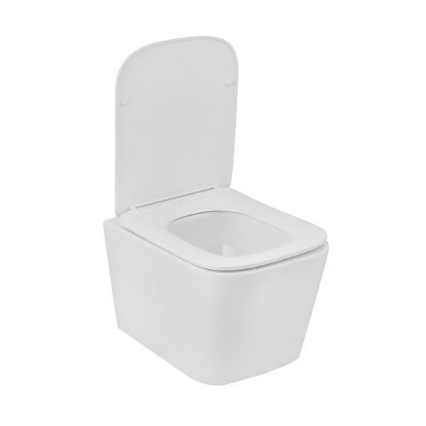Комплект 4 в 1: Инсталляция GROHE Solido 3 в 1 3884966Q + Унитаз безободковый Kroner Eifel WHI483429 TORNADO с сиденьем Slim Duroplast / Soft-close / Quick relase KE483429WHIT (3884966KE483429) CV033819 фото