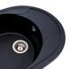 Гранітна мийка для кухні Platinum 5847 ONYX матова (чорна) 38976 фото 3