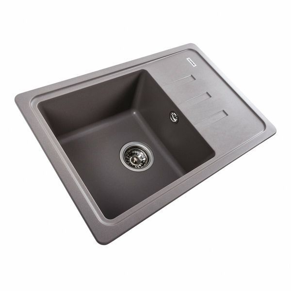 Гранітна мийка для кухні Platinum 6243 LIANA матова Дюна 41627 фото