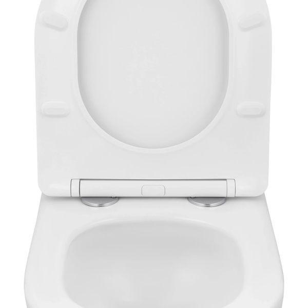 Комплект 4 в 1: Инсталляция GROHE Solido 3 в 1 3884966Q + Унитаз безободковый Kroner Harz WHI483632 TORNADO с сиденьем Slim Duroplast / Soft-close / Quick relase KH483632WHIT (3884966KH483632) CV033820 фото