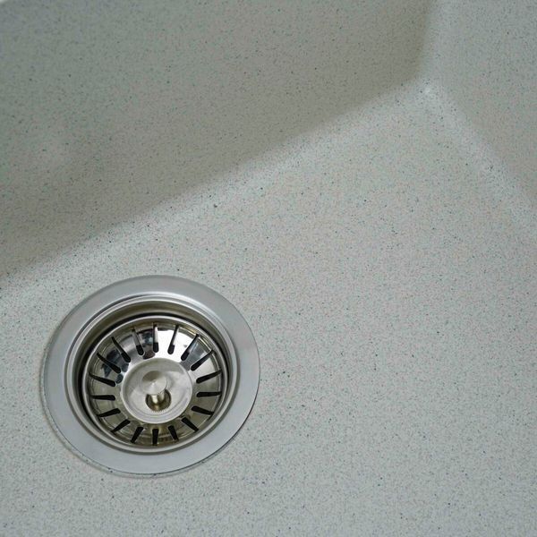 Гранитная мойка для кухни Platinum 5444 OASIS матовая Белая в точку 3972 фото