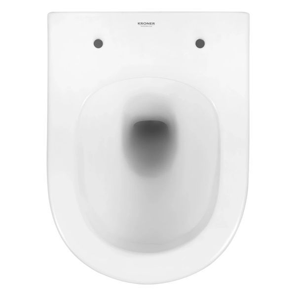 Комплект 4 в 1: Инсталляция GROHE Solido 3 в 1 3884966Q + Унитаз безободковый Kroner Harz WHI483632 TORNADO с сиденьем Slim Duroplast / Soft-close / Quick relase KH483632WHIT (3884966KH483632) CV033820 фото