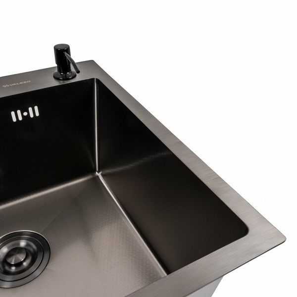 Комплект кухонной мойки Platinum Handmade 50*50 PVD DECOR pl23700 фото