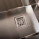 Кухонная мойка Platinum Handmade HSB 580х430х220 (квадратный сифон, 3.0/1.0) 36727 фото 3